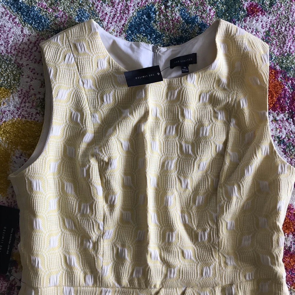 The Limited Yellow Jacquard Dress - Picture 4 of 4